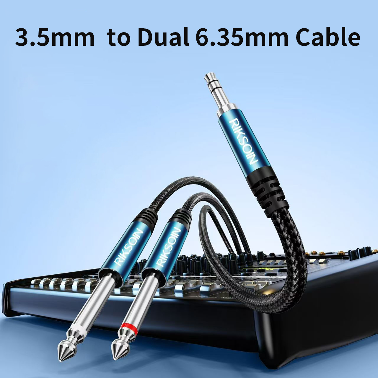 Audio Music Splitter - Cabo Adaptador de 3,5mm TRS para
