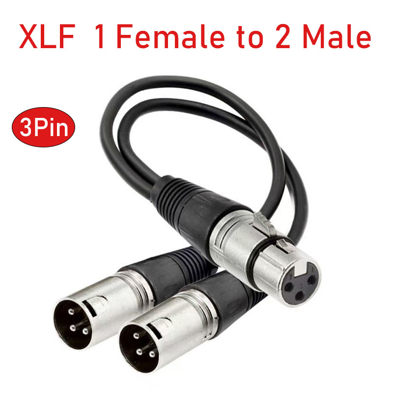 Audio Music Splitter - Cabo divisor xlr 3 pinos fêmea