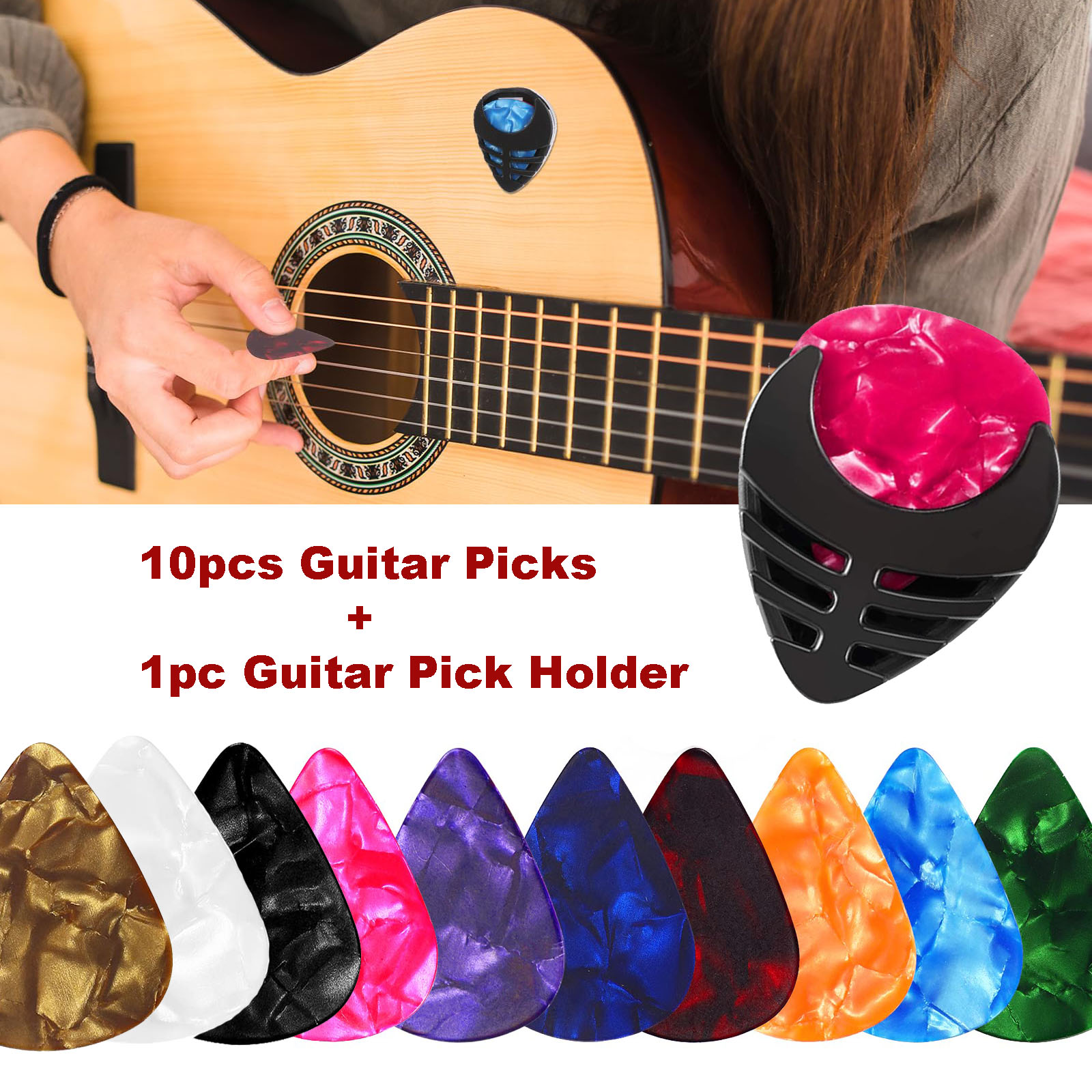 Electric Guitar Pick Pack - 10 pçs palhetas de guitarra &