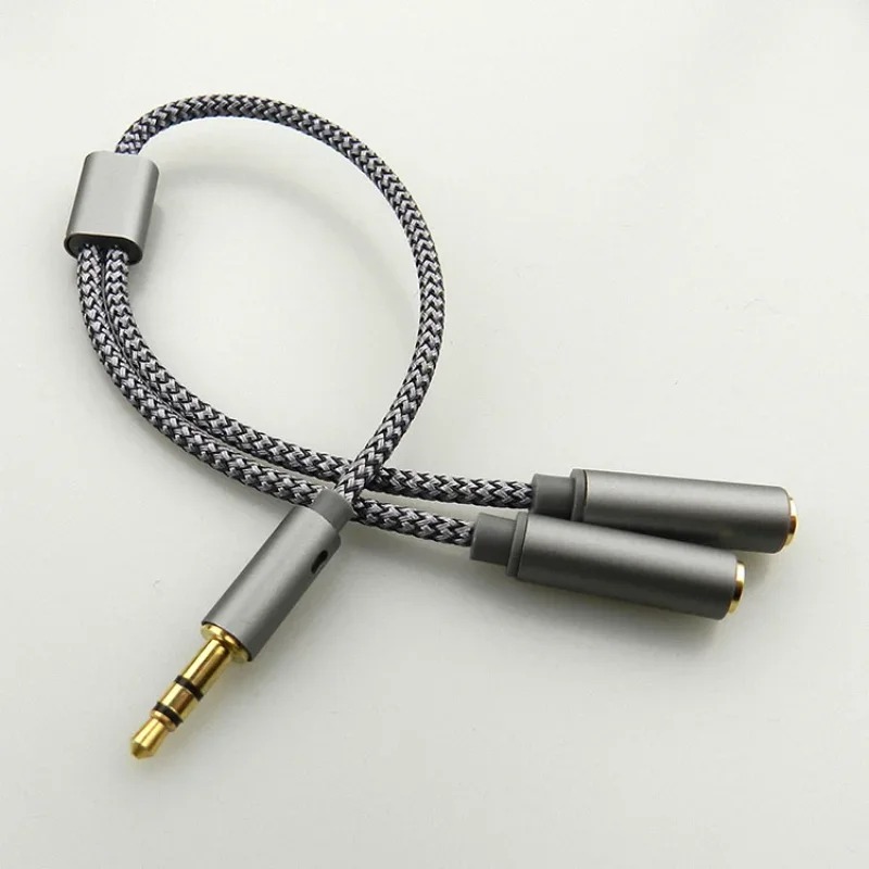 Audio Music Splitter - Adaptador de fone de ouvido microfone