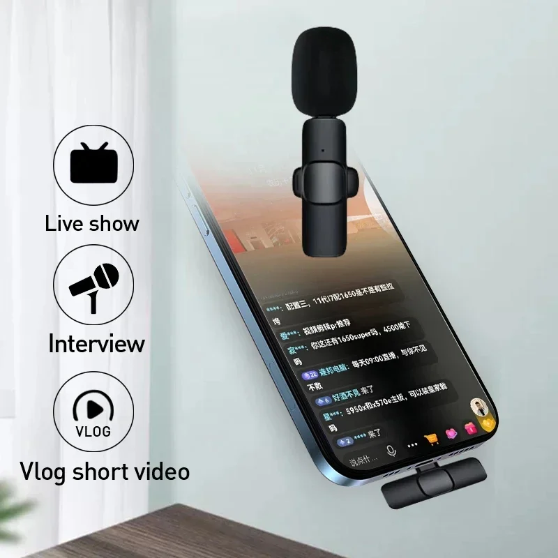 Audio Music Live - Microfone Lavalier Sem Fio 2.4G Mini