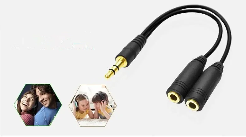 Divisor de fone de ouvido, cab - Audio Music Splitter avaliação e preço