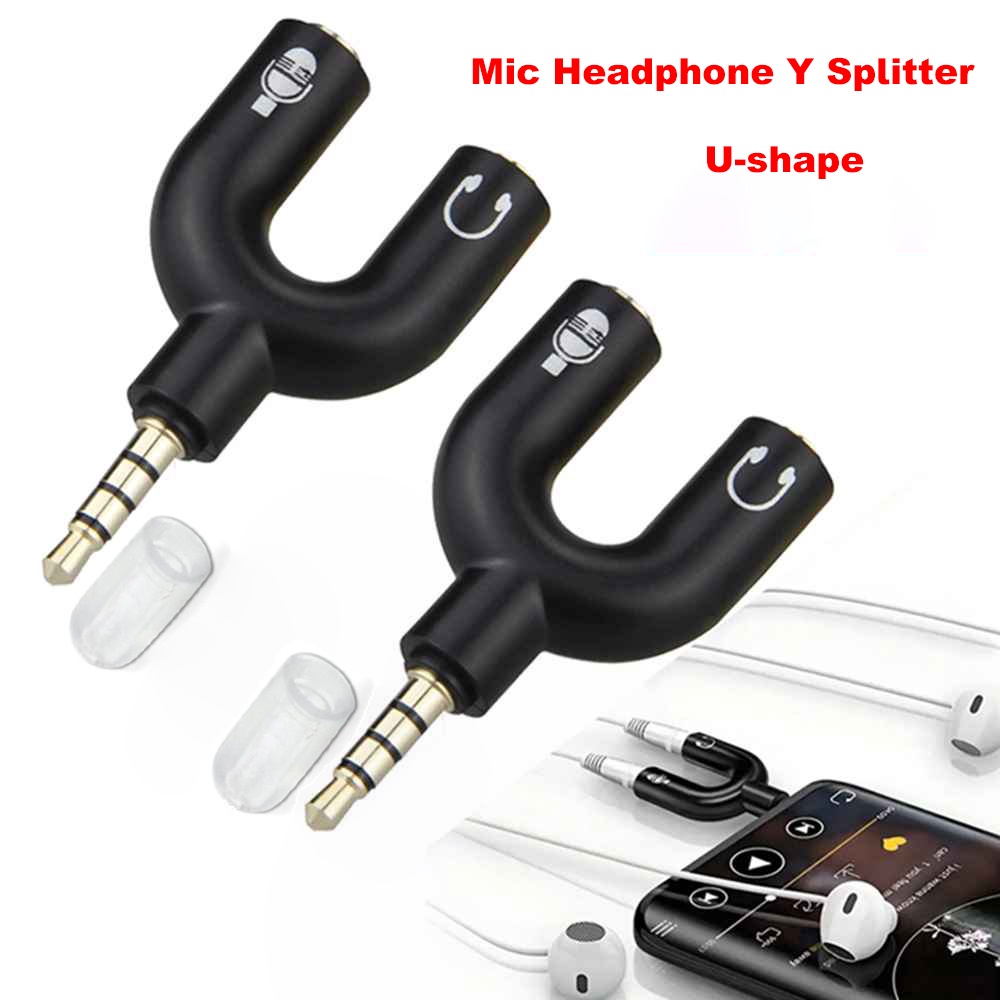 3.5mm fone de ouvido microfone - Audio Music Splitter avaliação e preço