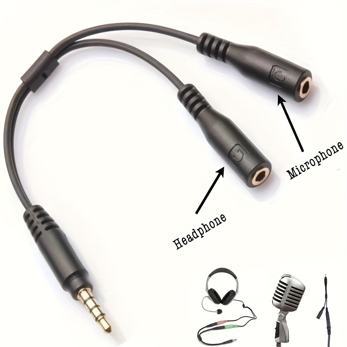 Áudio estéreo de 3,5 mm 1 mach - Audio Music Splitter avaliação e preço