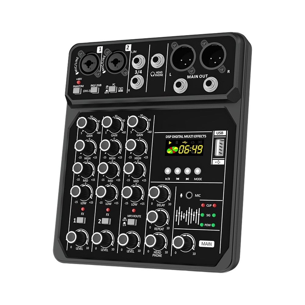 Mixer de Áudio Portátil de 4 C - Audio Music Production avaliação e preço