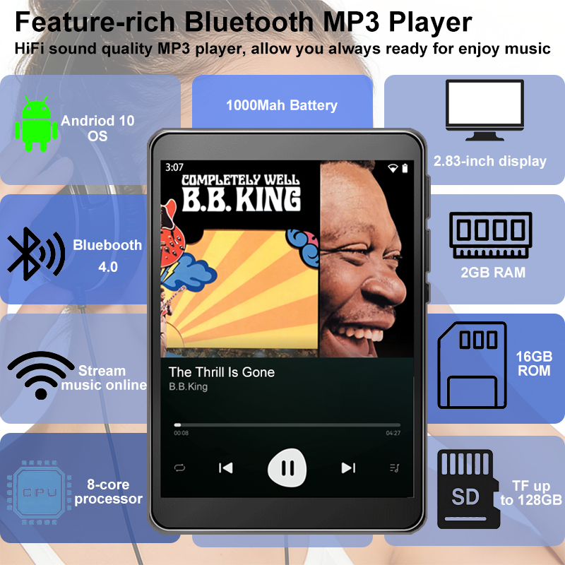 Reprodutor de MP3 WiFi Android - Audio Music Download Free Mp3 avaliação e preço